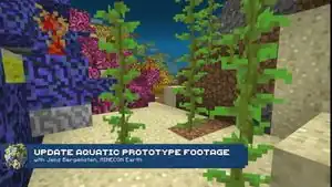 Kelp shown in a clip from MINECON Earth 2017.