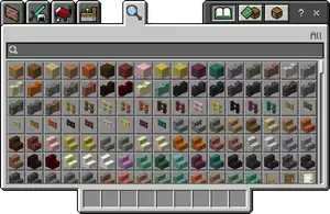 Search items tab in Creative inventory.