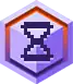 The hourglass icon used to depict seasonal trials and label special event items.