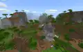 An old view of a shattered savanna plateau in Bedrock Edition.