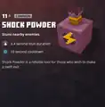 Shock powder within the inventory.