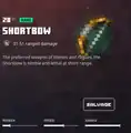 A shortbow within the inventory.