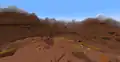A badlands single biome world.