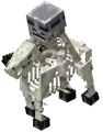 Skeleton horsemen are comprised of skeletons riding skeleton horses, with an enchanted helmet and no chest armor.