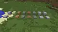 Slabs 0-7 in Beta 1.8. There are two seamless stone slabs.