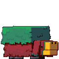 Pixel artwork of a sniffer walking