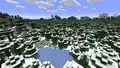 A snowy taiga hills single biome world.