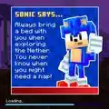 A loading tip from Sonic.