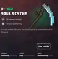 A soul scythe within the inventory.