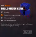 Souldancer robe within the inventory.