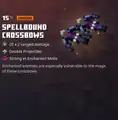 Spellbound crossbows within the inventory.