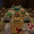 Monster food on a Minecraft table