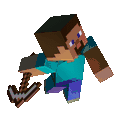 Steve with a pickaxe.