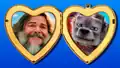 Steve and Dennis in a heart locket