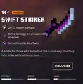 The swift striker within the inventory.