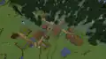 A village generated in a taiga biome.