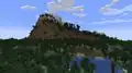 Large mountain in a taiga biome.