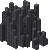 Tall basalt column.png: Infobox image for Basalt columns the structure in Minecraft