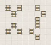 T-junction before filling in rails