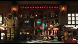 Shelves in A Minecraft Movie.