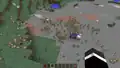 A bunch of eggs being summoned with a command block.