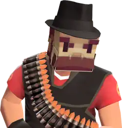 Notch's one-of-a-kind hat in the game Team Fortress 2, given to him by the developers.