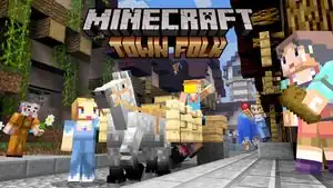 Promotional image for the Town Folk Skin Pack.