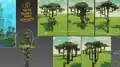 Jungle tree concept art for Minecraft Legends.