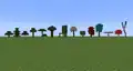 All of the trees and tree-like structures in the game as of 1.16.