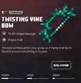 A twisting vine bow within the inventory.