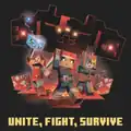 "Unite, Fight, Survive," another design featuring Valorie, as well as several other Dungeons characters.