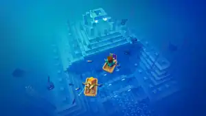 Steve and Alex rowing to an ocean monument.