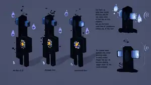 One of the early concept of the warden, referred to as the stalker.