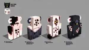 Early concepts of the warden, having white as a main color with sculk referred to as the hollowed.