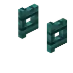 Warped Fence Gate (Opened).png: Infobox image for Fence Gate the block in Minecraft