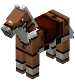 White Horse (Leather Armor).png: Infobox image for Horse the entity in Minecraft