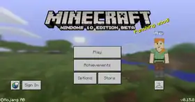 Windows 10 Edition Beta 0.15.8.png: Infobox image for v0.15.8 the version in Minecraft