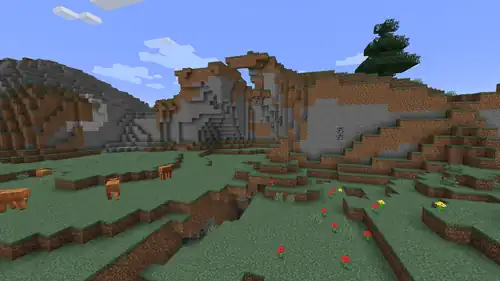 Mountains.png: Infobox image for Windswept Hills the biome in Minecraft