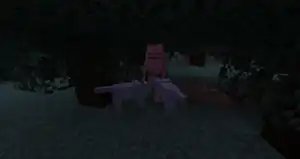 Wolves attacking skeleton