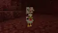 A zombified piglin chicken jockey in the Nether before 1.21.5.