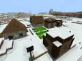 An abandoned village that generated in a cold biome.