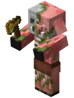 A zombified piglin brute.