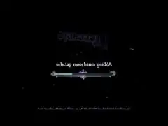 A world being generated with a flipped Terraria logo, reversed status text of a For the worthy world, smiley moon of a Drunk world and the Constant's sepia filter.[tweets 58]