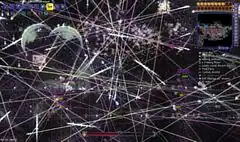 A screenshot with new projectile sprites at the upper-left. They are from the Terra Blade, as Yoraiz0r and Grox are seen holding it.