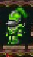 Chlorophyte armor with a new Chlorophyte headpiece.