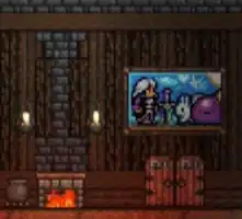 Painting of the r/place 2023 art created by the Terraria community.