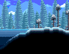 A Freeze Bomb being used to turn water into Ice Blocks.