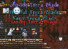 Reforging automatically stopping when the player receives a Legendary Terra Blade.