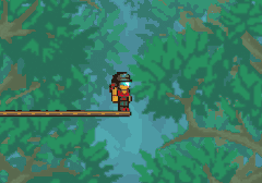 A player is grinding on Minecart Tracks.