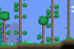 Slime with a Cloud Block inside jumps higher than regular slimes.